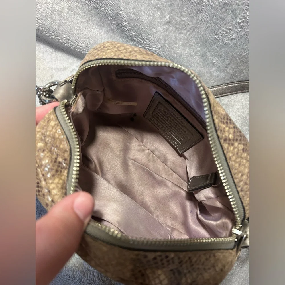 Coach Campbell Exotic Leather Python Crossbody Bag - Picture 13 of 14